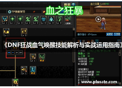 《DNF狂战血气唤醒技能解析与实战运用指南》